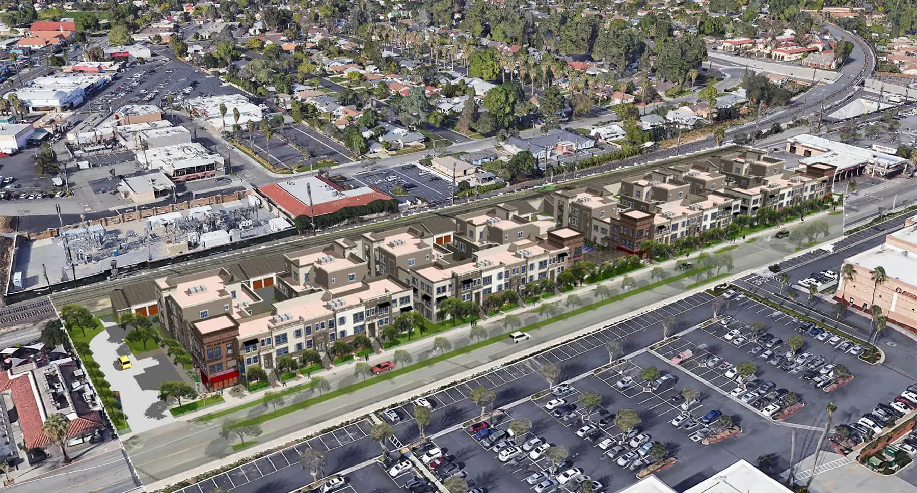 Merrill Avenue Brownstones Exterior Rendering by Pelican Communities